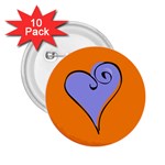 Blue Heart 2.25  Button (10 pack)