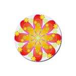 flower_round Rubber Coaster (Round)