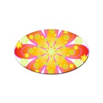 flower_round Sticker Oval (10 pack)