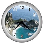 McWayFallsBigSurCA2 Wall Clock (Silver)